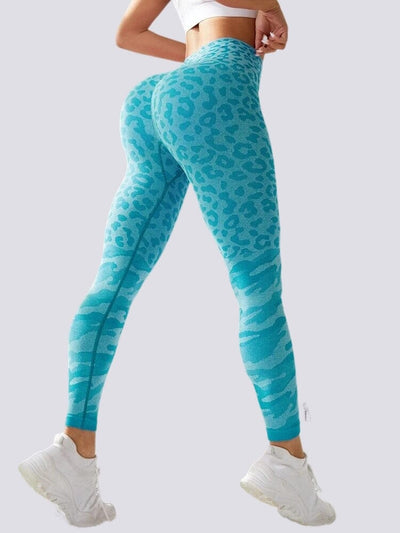 Ryderwear - INSTINCT SCRUNCH BUM LEGGINGS / LEOPARD TEAL