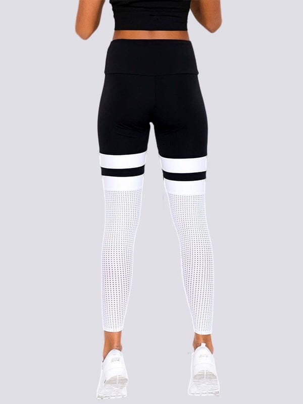 Legging Noir Blanc Sport Taille Haute Leggings Ultime Legging 