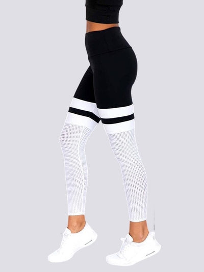 Legging Noir Blanc Sport Taille Haute Leggings Ultime Legging 