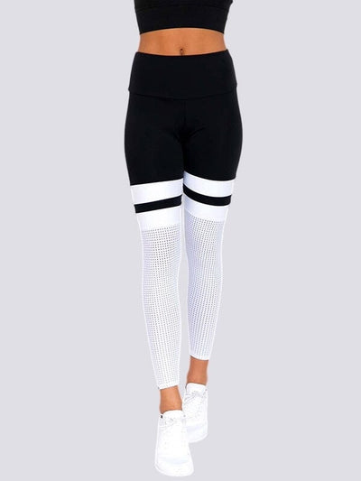 Legging Noir Blanc Sport Taille Haute Leggings Ultime Legging S 