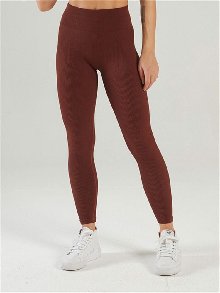 Legging Plissé Taille Haute Sport - Nexir Leggings Ultime Legging S Marron 