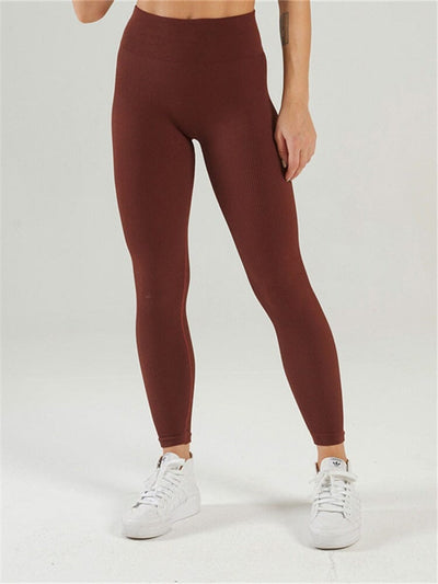 Legging Plissé Taille Haute Sport - Nexir Leggings Ultime Legging S Marron 