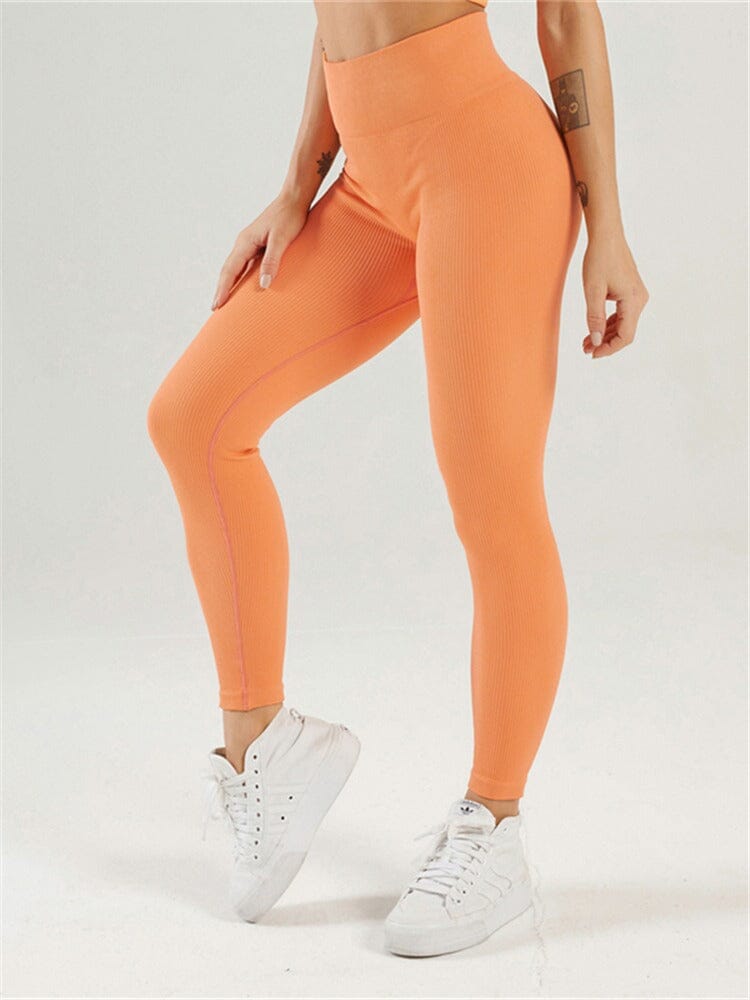 Legging Plissé Taille Haute Sport - Nexir Leggings Ultime Legging S Orange 