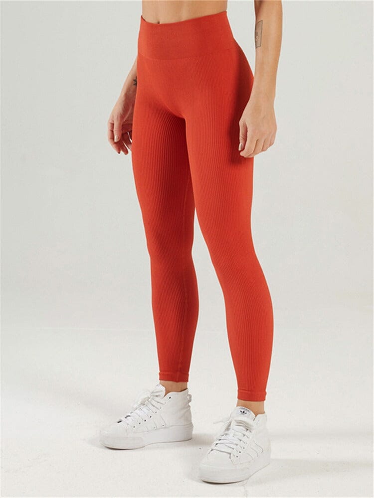 Legging Plissé Taille Haute Sport - Nexir Leggings Ultime Legging S Orange sombre 