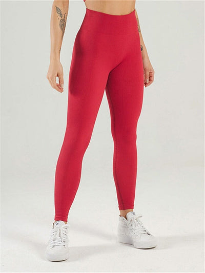 Legging Plissé Taille Haute Sport - Nexir Leggings Ultime Legging S Rouge 