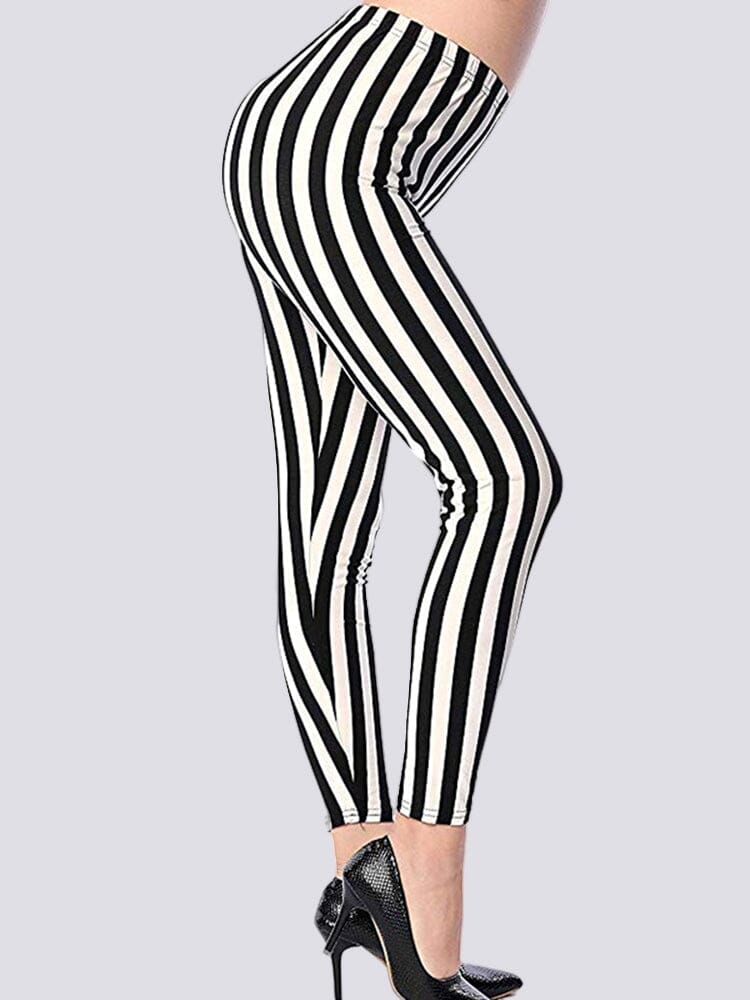 Legging Rayé Noir et Blanc Leggings Ultime-Legging 