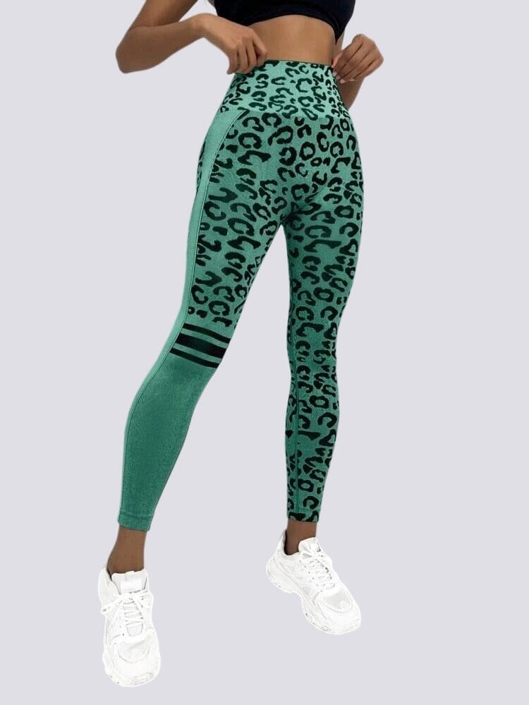 Legging Sans Couture Push Up Sport - Léopard Leggings Ultime Legging 