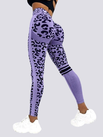 Legging Sans Couture Push Up Sport - Léopard Leggings Ultime Legging 