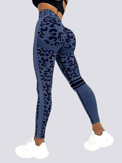 Legging Sans Couture Push Up Sport - Léopard Leggings Ultime Legging 