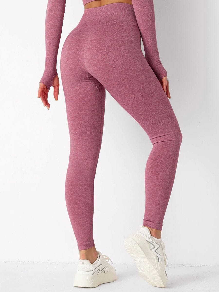 Legging Sans Couture Sport Leggings Ultime Legging : Legging Femme | Vêtements de Sport S Bordeaux 