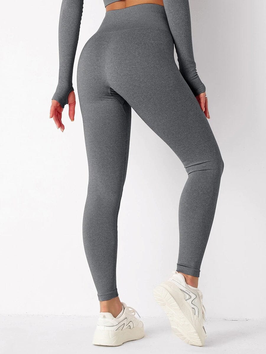 Legging Sans Couture Sport Leggings Ultime Legging : Legging Femme | Vêtements de Sport S Gris foncé 