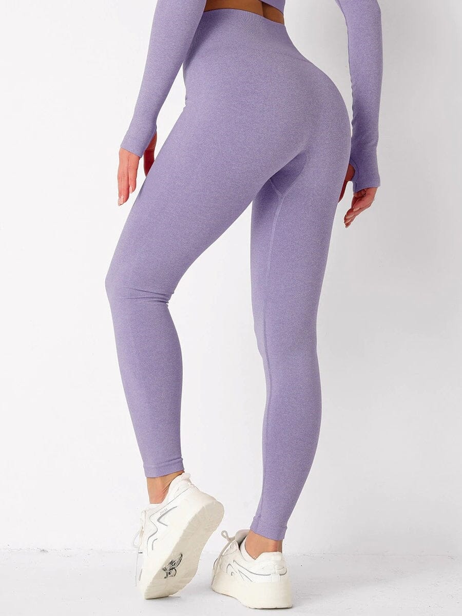 Legging Sans Couture Sport Leggings Ultime Legging : Legging Femme | Vêtements de Sport S Violet 