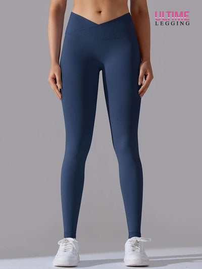 Legging Sculptant Taille Croisée - Ultime-Legging Leggings Ultime Legging S Bleu royal 