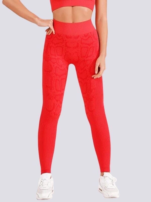 Legging Serpent Sans Couture Leggings Ultime Legging S Rouge 