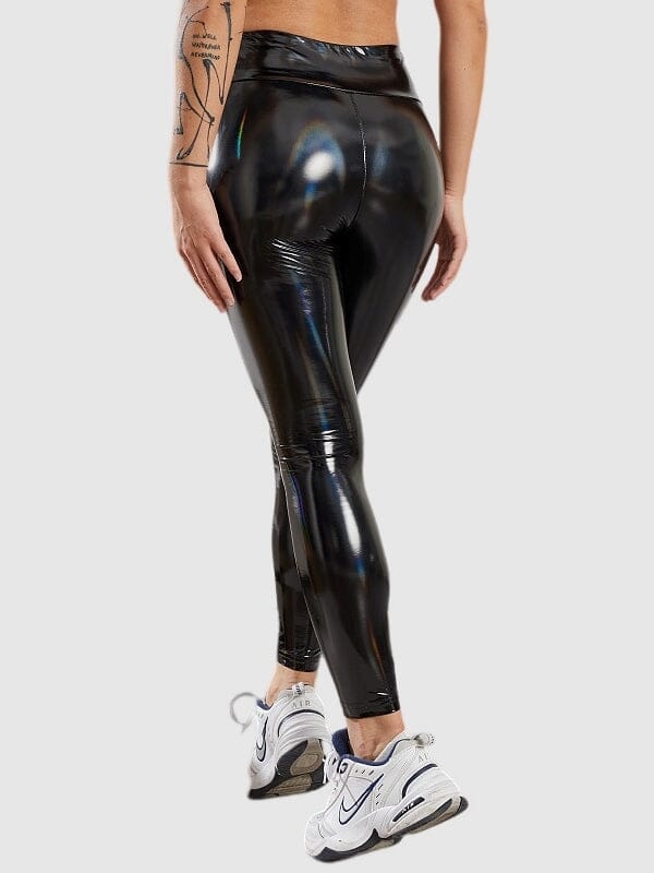 Legging Simili Cuir Aspect Pétrole - Nelya Leggings Ultime Legging 