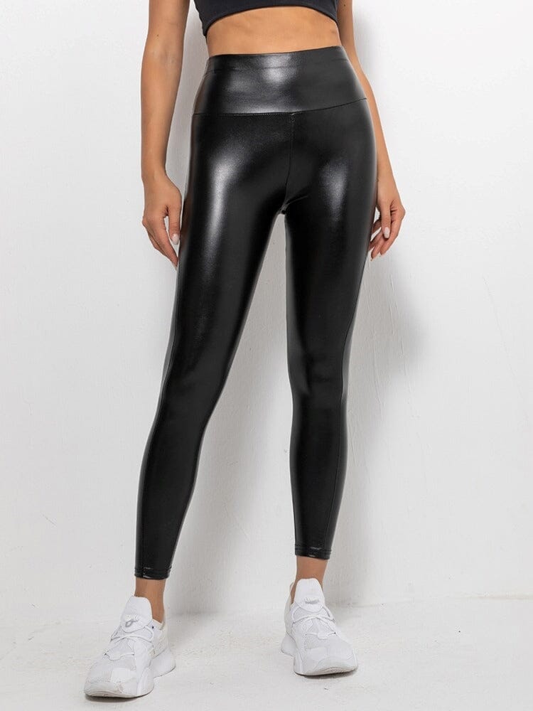 Legging Simili Cuir Gainant Leggings Ultime Legging : Legging Femme | Vêtements de Sport 