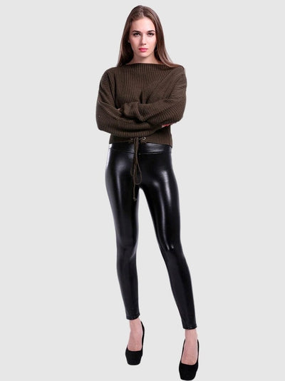 Legging Simili Cuir Polaire Leggings Ultime Legging : Legging Femme | Vêtements de Sport 