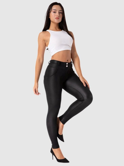 Legging Simili Cuir Taille Basse Push Up Leggings Ultime Legging 