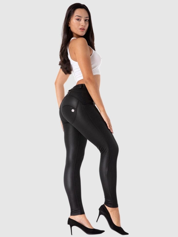 Legging Simili Cuir Taille Basse Push Up Leggings Ultime Legging 