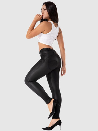 Legging Simili Cuir Taille Basse Push Up Leggings Ultime Legging 