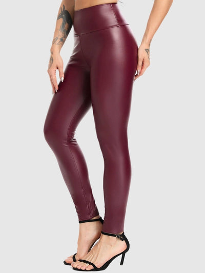 Legging Simili Cuir Taille Haute Leggings Ultime Legging : Legging Femme | Vêtements de Sport 