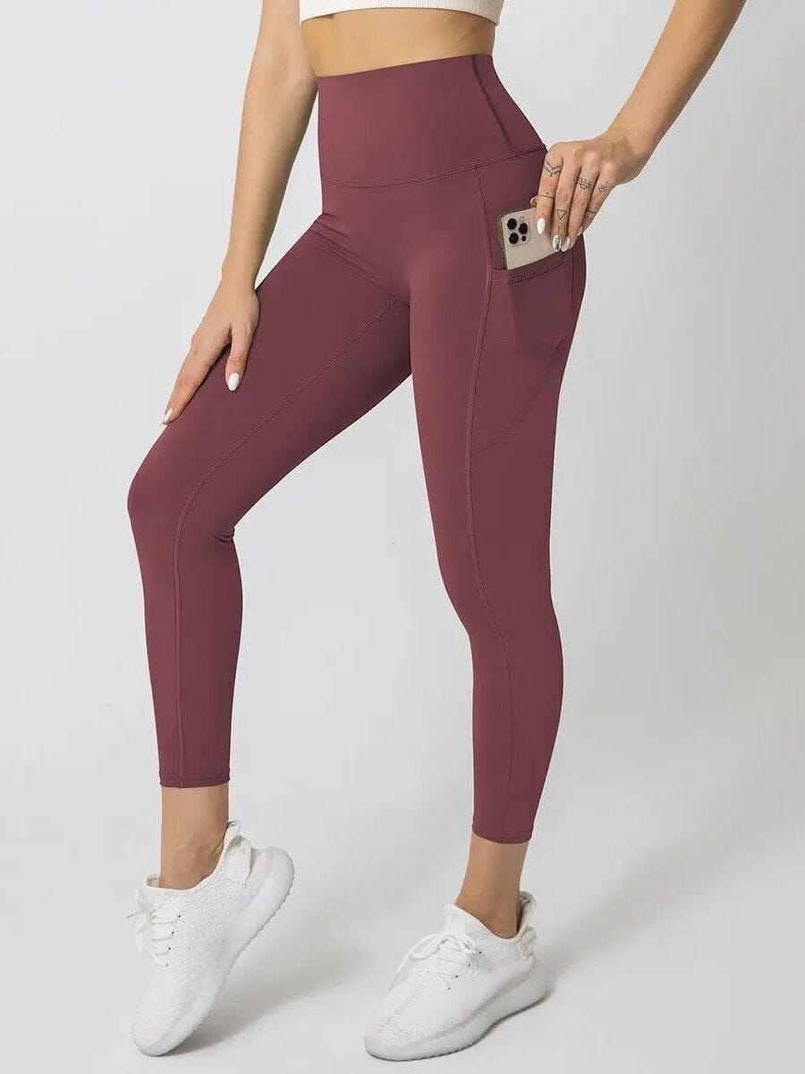 Legging Sport 7/8 Poche Leggings Ultime Legging XS Bordeaux 