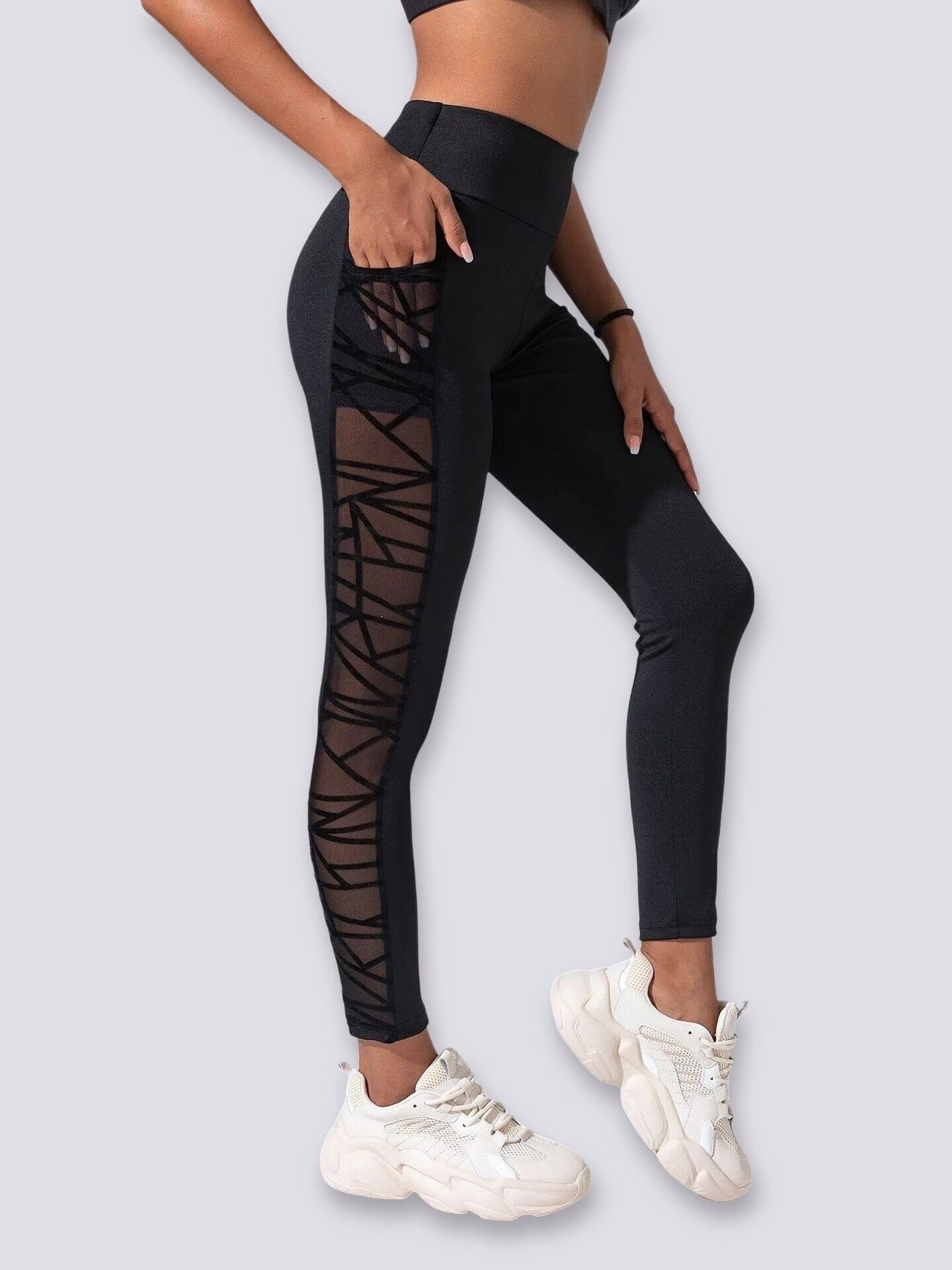 Legging Sport Ajouré (Poche) Leggings Ultime Legging S Noir 