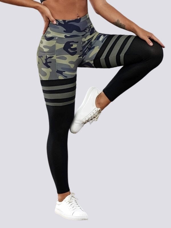 Legging Sport Camouflage Maintien Ferme Taille Haute (Poches) Leggings Ultime-Legging 