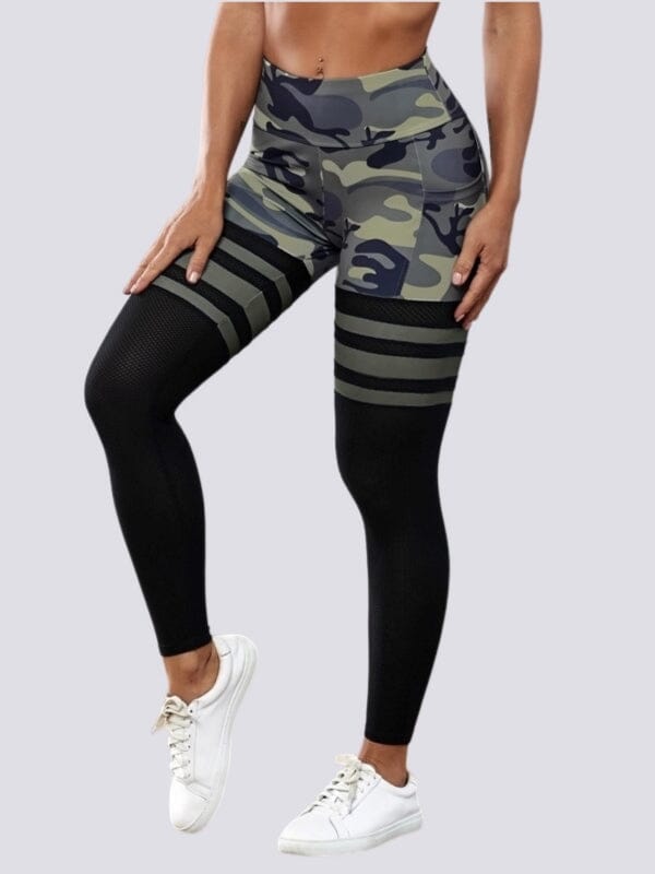 Legging Sport Camouflage Maintien Ferme Taille Haute (Poches) Leggings Ultime-Legging 