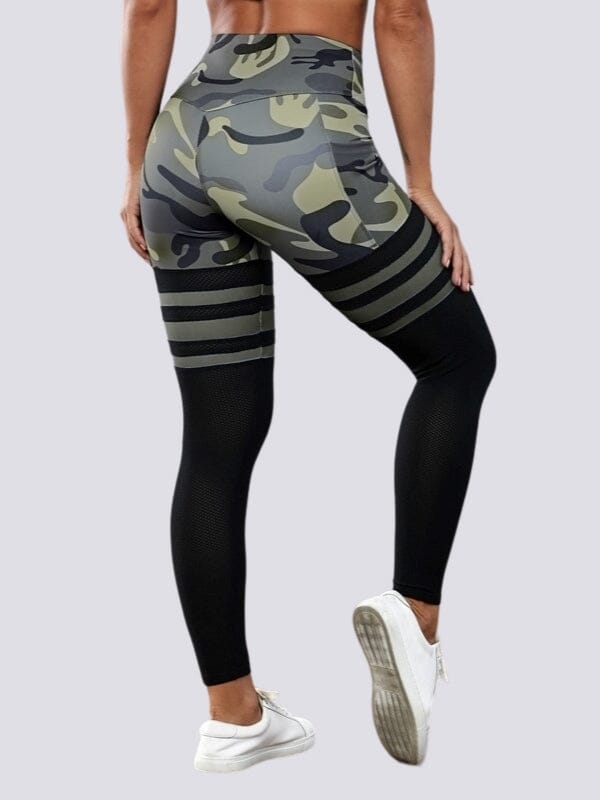 Legging Sport Camouflage Maintien Ferme Taille Haute (Poches) Leggings Ultime-Legging S 