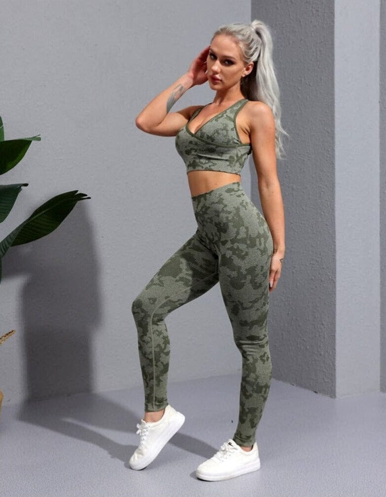 Legging Sport Camouflage Sans Couture Leggings Ultime Legging : Legging Femme | Vêtements de Sport 