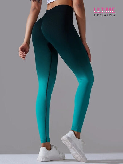 Legging Sport Coloré Dégradé Push Up - Ultime-Legging Ultime Legging S Noir/Turquoise 