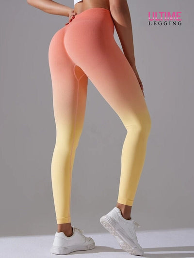 Legging Sport Coloré Dégradé Push Up - Ultime-Legging Ultime Legging S Orange/Jaune 
