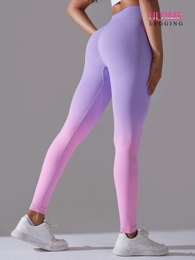 Legging Sport Coloré Dégradé Push Up - Ultime-Legging Ultime Legging S Violet/Rose 