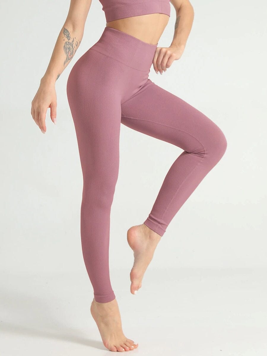 Legging Sport Côtelé Taille Haute Leggings Ultime Legging : Legging Femme | Vêtements de Sport 