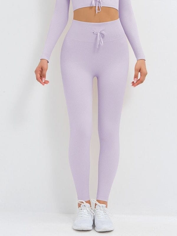 Legging Sport Côtelé Ultime Legging : Legging Femme | Vêtements de Sport S Violet 