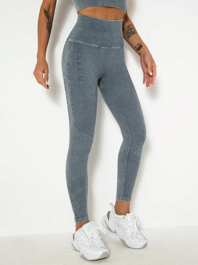 Legging Sport Effet Jean Leggings Ultime Legging : Legging Femme | Vêtements de Sport S Bleu 