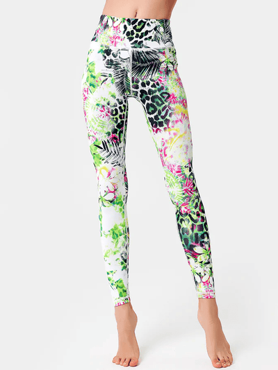 Legging Sport Floral Ultime Legging : Legging Femme | Vêtements de Sport S 