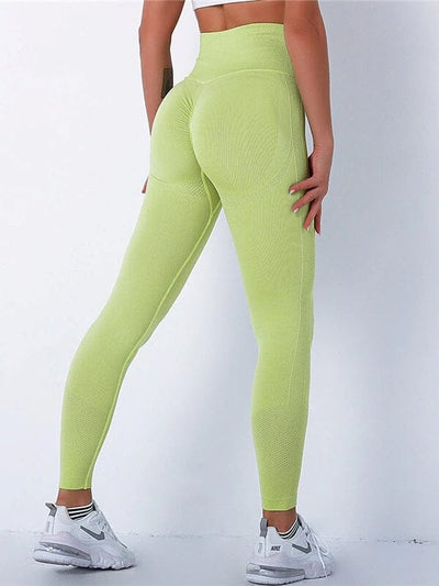 Legging Sport Gainant Push Up Leggings Ultime Legging : Legging Femme | Vêtements de Sport S Vert 