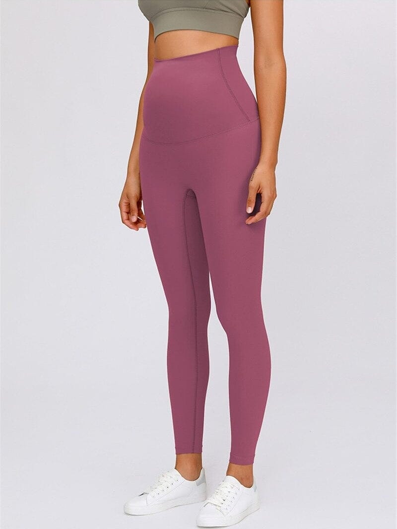 Legging Sport Grossesse Taille Haute Leggings Ultime Legging : Legging Femme | Vêtements de Sport XS Mauve 