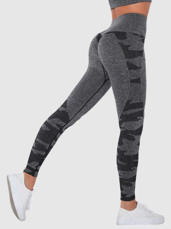 Legging Sport Imprimé Camouflage Sans Couture Leggings Ultime Legging : Legging Femme | Vêtements de Sport S Noir 
