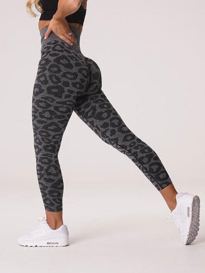 Legging Sport Imprimé Léopard Push Up (Sans Couture) Leggings Ultime Legging XS Noir 