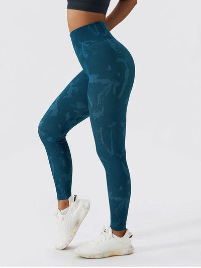 Legging Sport Imprimé Sans Couture Ultime Legging S Bleu 
