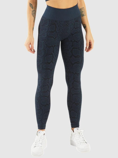 Legging Sport Imprimé Serpent Leggings Ultime Legging : Legging Femme | Vêtements de Sport S Bleu sombre 