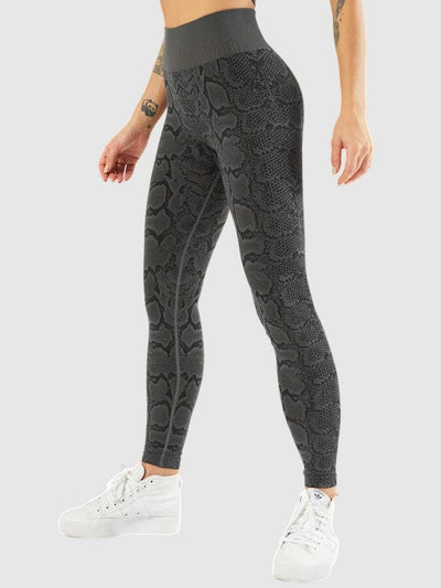 Legging Sport Imprimé Serpent Leggings Ultime Legging : Legging Femme | Vêtements de Sport S Gris 