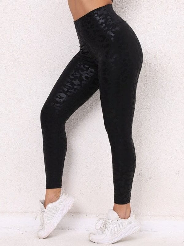 Legging Sport Léopard Brillant Leggings Ultime Legging : Legging Femme | Vêtements de Sport 