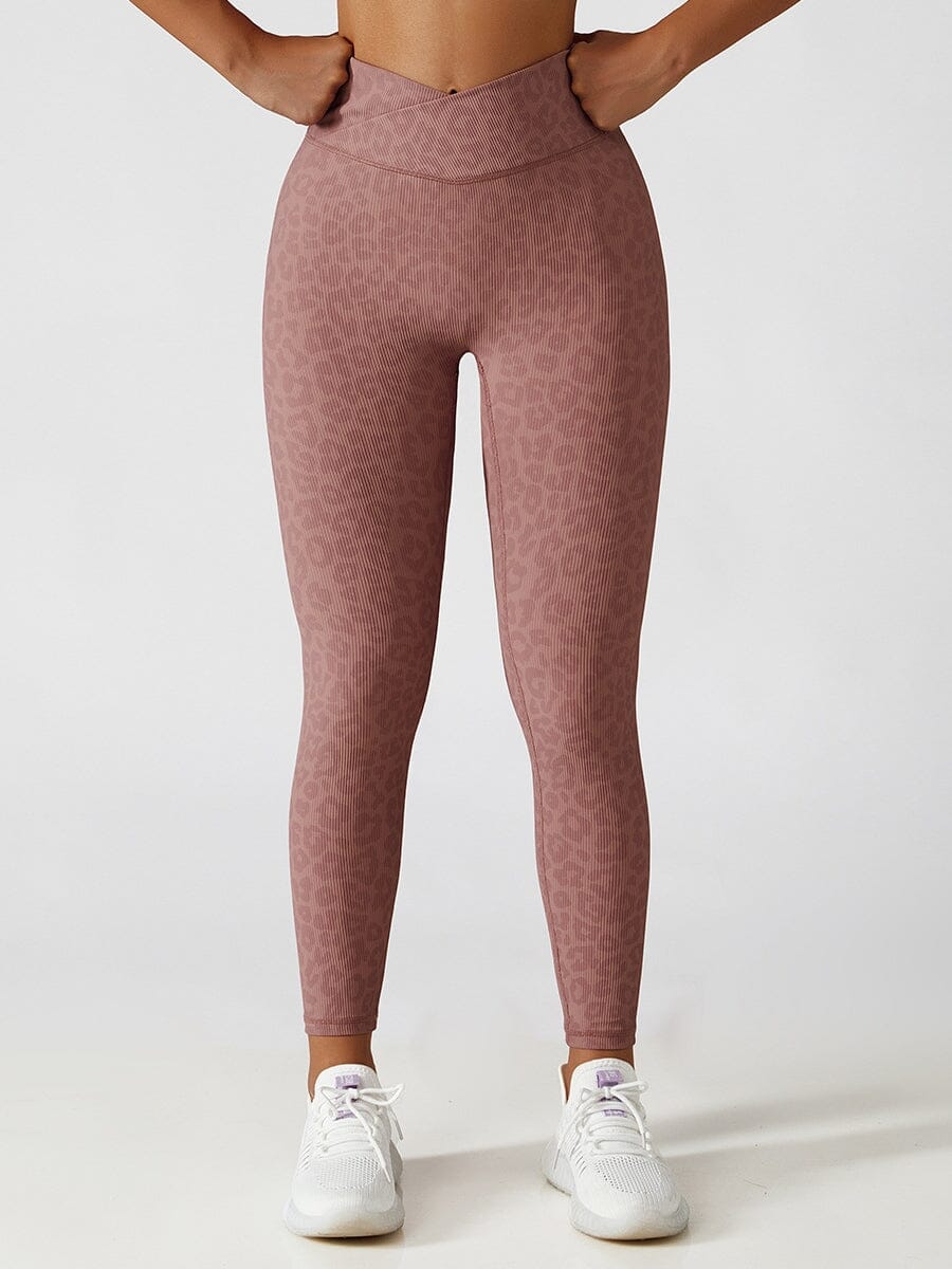 Legging Sport Léopard Taille Haute Leggings Ultime Legging S Rose 