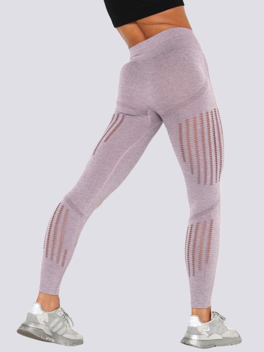 Legging Sport Maille Leggings Ultime Legging : Legging Femme | Vêtements de Sport S Lavande 