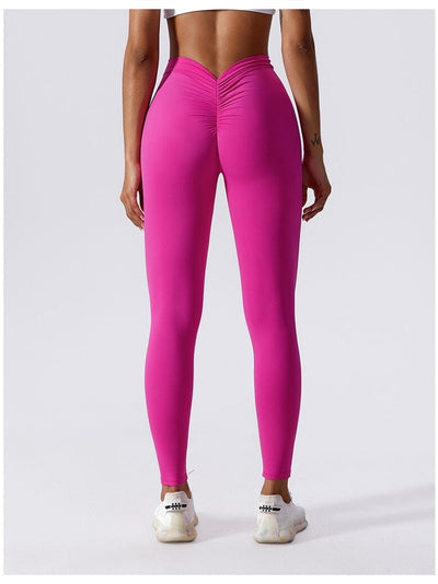 Legging Sport Push Up Taille Basse V Leggings Ultime Legging S Rose 