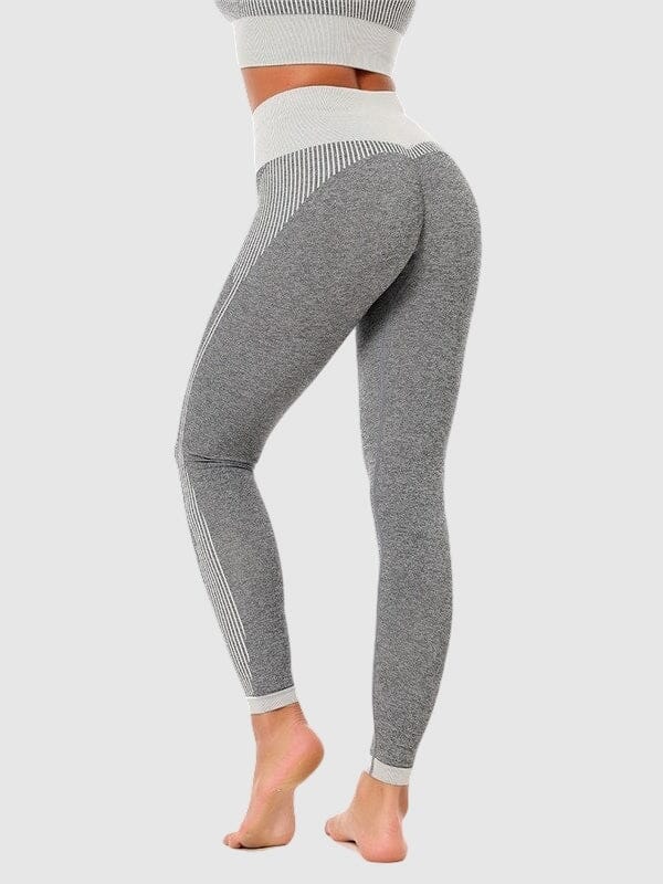 Legging Sport Sans Couture Fitness Ultime Legging : Legging Femme | Vêtements de Sport S Gris 